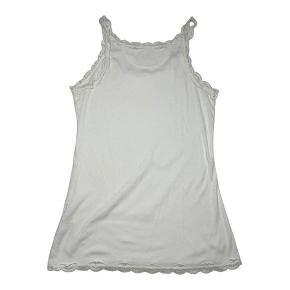 White Converse Ribbed Tank Top Size XL - Picture 2 of 5